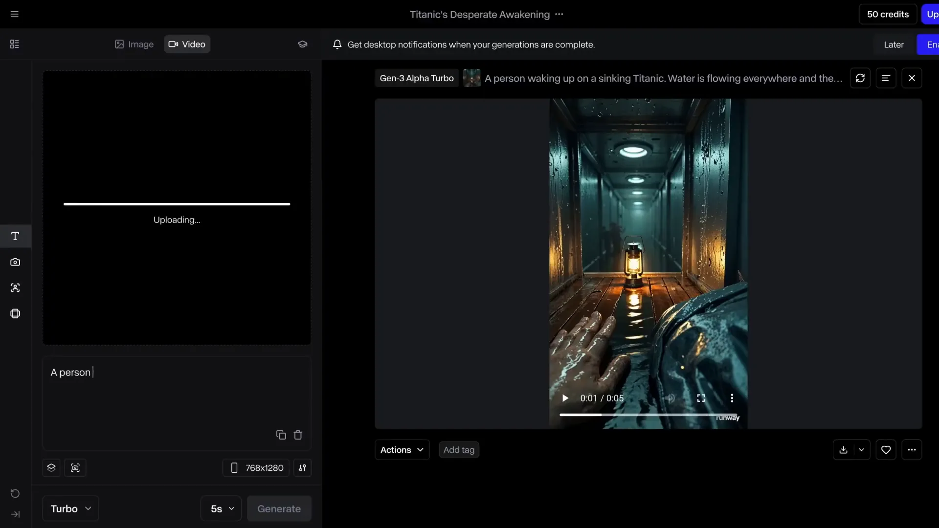 Animation d'image avec Runway