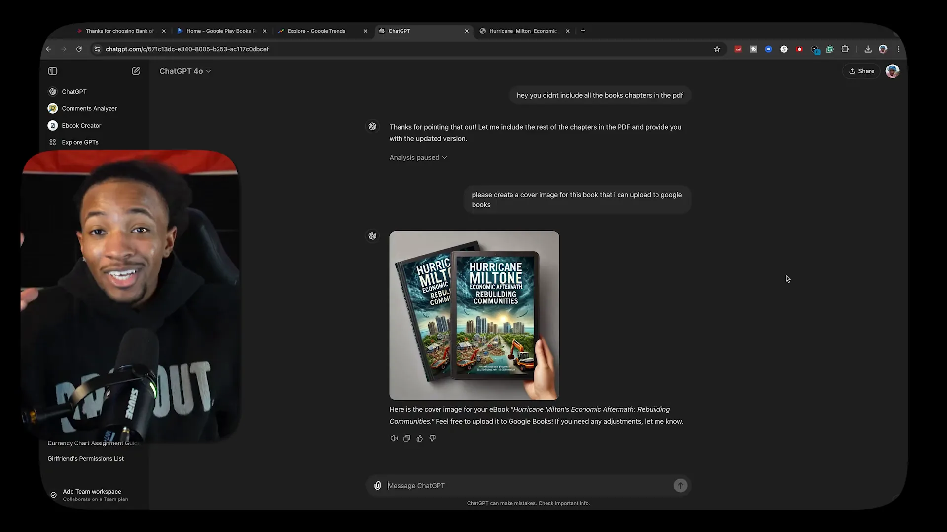 Création de couverture d'ebook avec IA