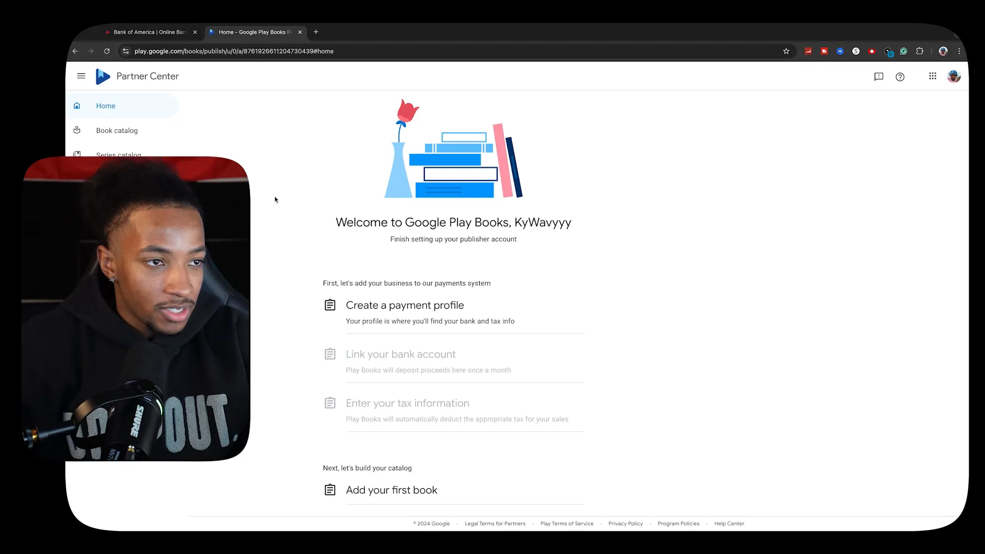 Page création profil de paiement Google Books